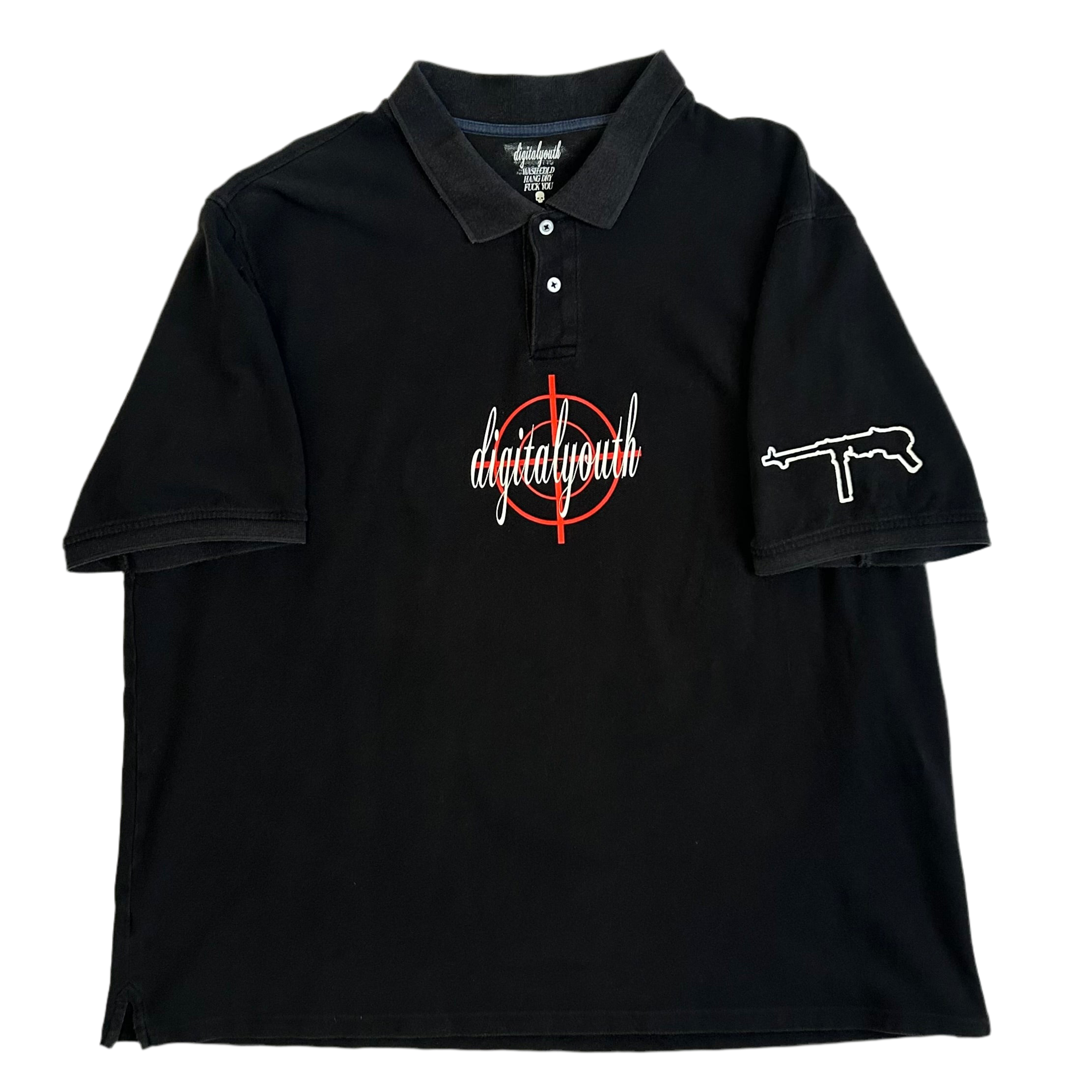 “second life” black crosshair polo