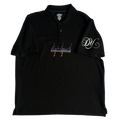 “second life” black american flag polo