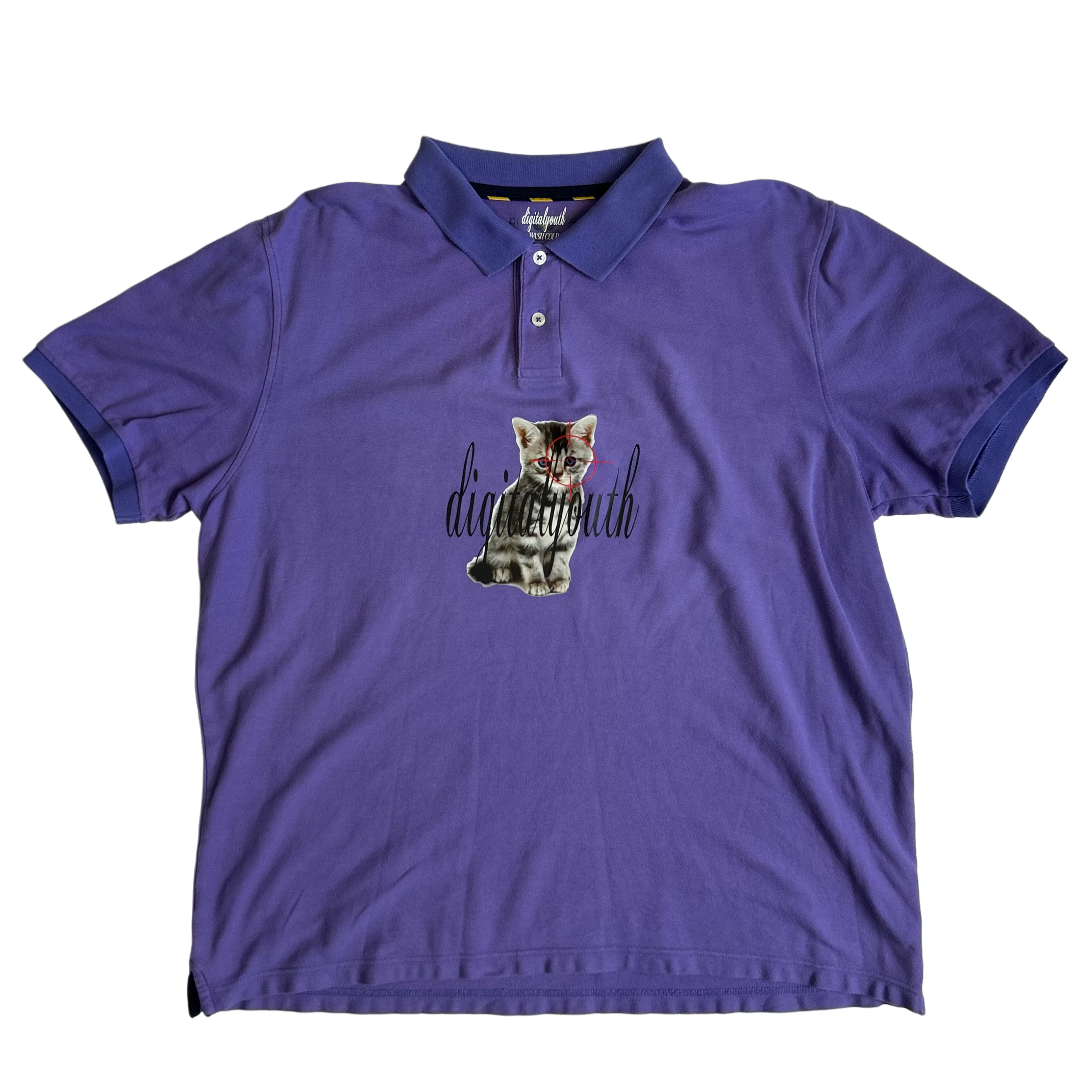 “second life” purple cat polo